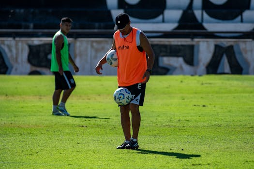 players practicing triangle passing