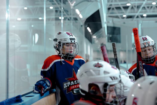 youth players practicing hockey skills