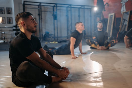 team warm-up session