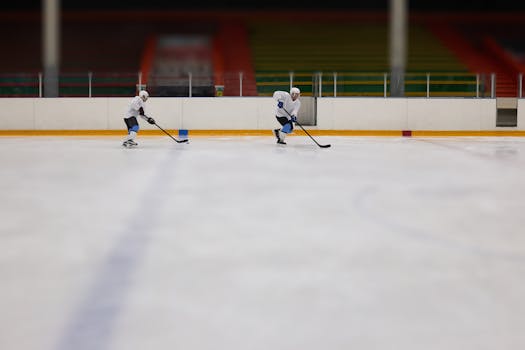 players practicing puck control