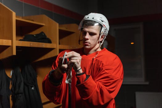 hockey players on the ice