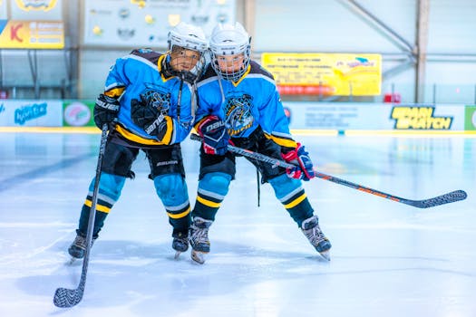 hockey game faceoff